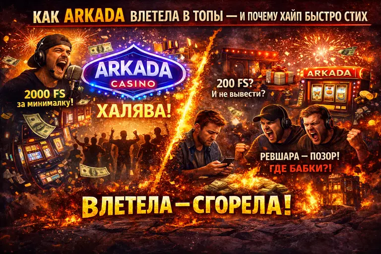 Arkada Casino: как хайп с 2000 FS разогнали стримеры и почему он быстро стих