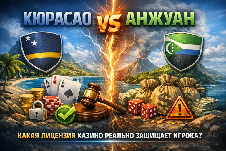 Кюрасао vs Анжуан: какая лицензия казино надёжнее для игрока в 2026 и где меньше риск «левого» софта