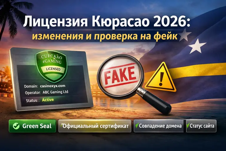 Лицензия Кюрасао 2026 — изменения и проверка на фейк (Green Seal, сертификат, домен, статус)